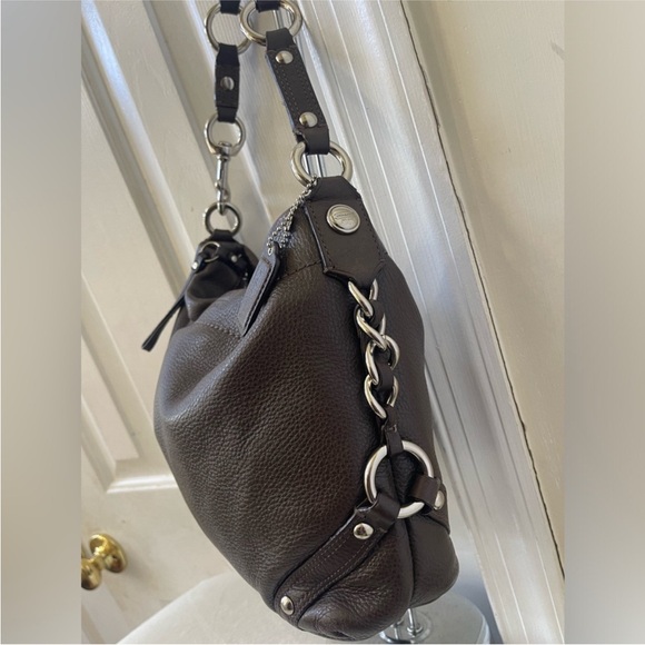 Coach Carly Brown Leather Shoulder Bag EUC - Picture 3 of 9